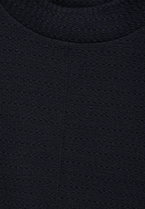 Strukturkleid mit Turtleneck universal blue