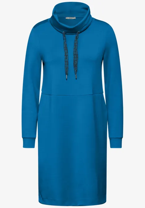 Robe à grand col dynamic aqua blue