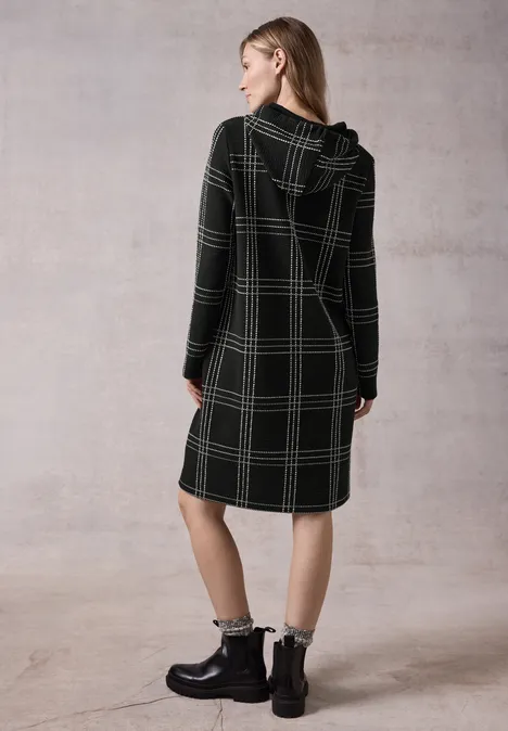 Jaquard-Kleid Black