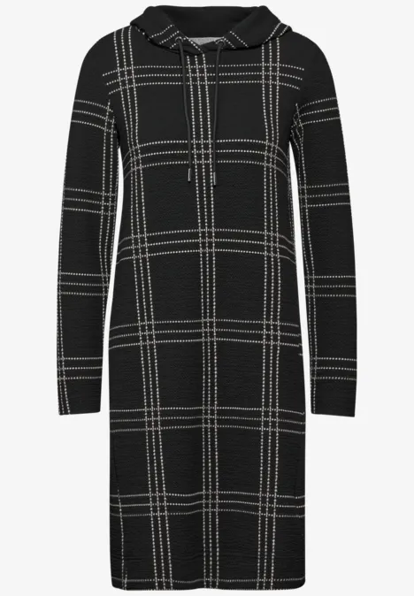 Jaquard-Kleid Black