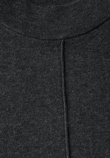 Knielanges Strickkleid charcoal grey melange