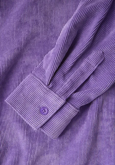 Cordkleid in Unifarbe wild lilac