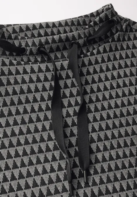 Minimal Jaquard Kleid Black