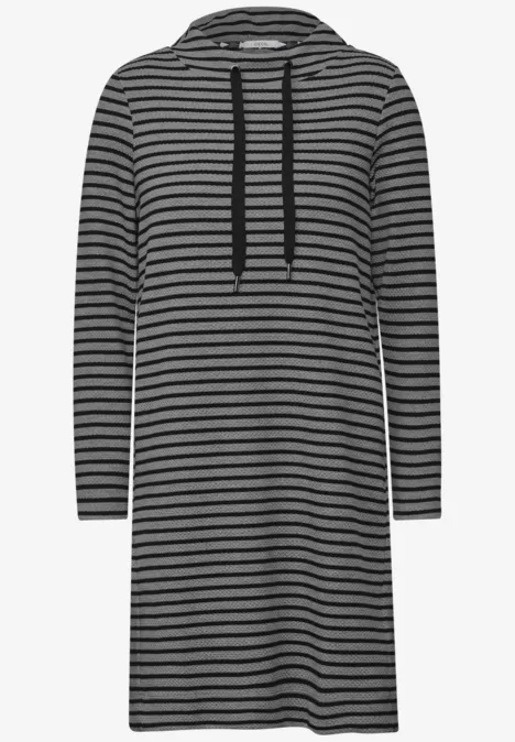 Kleid mit Streifenstruktur platinum grey mel.