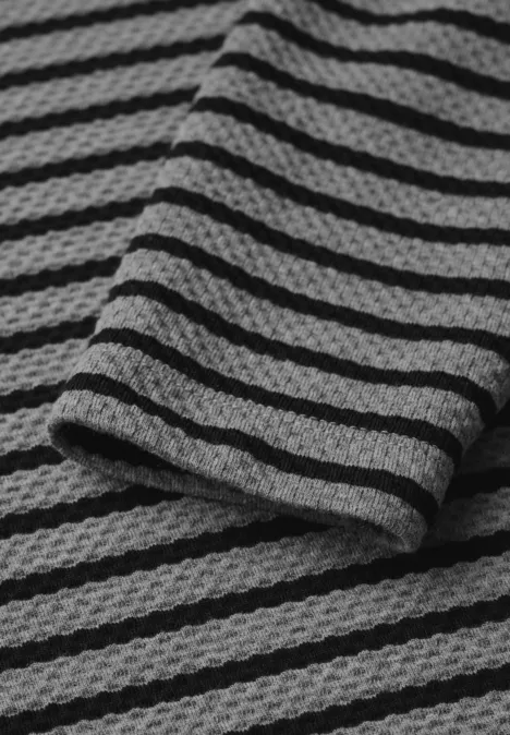 Kleid mit Streifenstruktur platinum grey mel.