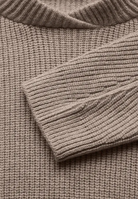 Strickkleid milky caramel melange