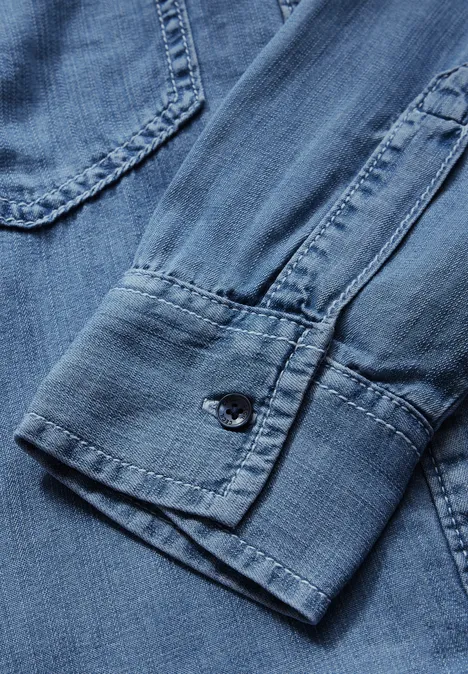 Lyocell-Kleid mid blue wash