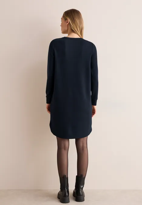 Kleid mit Rundhals universal blue