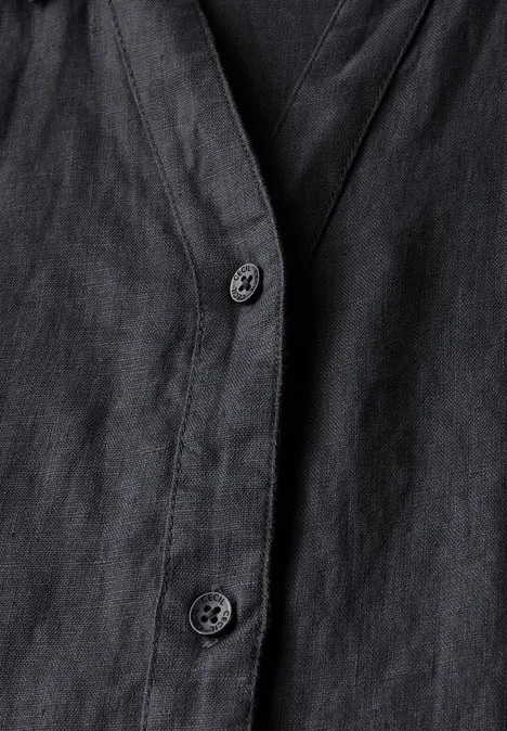Blusenkleid aus Leinen volcanic grey