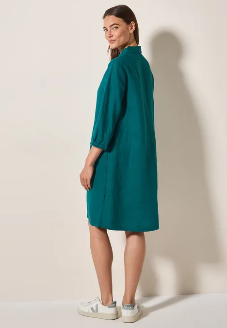 Blusenkleid aus Leinen green lagoon