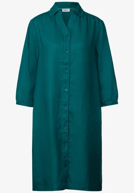 Blusenkleid aus Leinen green lagoon