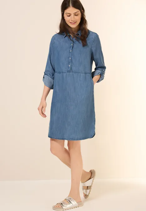 Lyocell Kleid mid blue wash