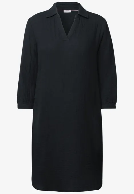 Mousseline jurk Black