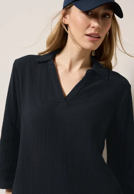 Musselin Kleid Black
