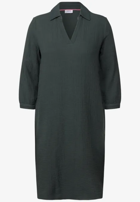 Musselin Kleid slate khaki