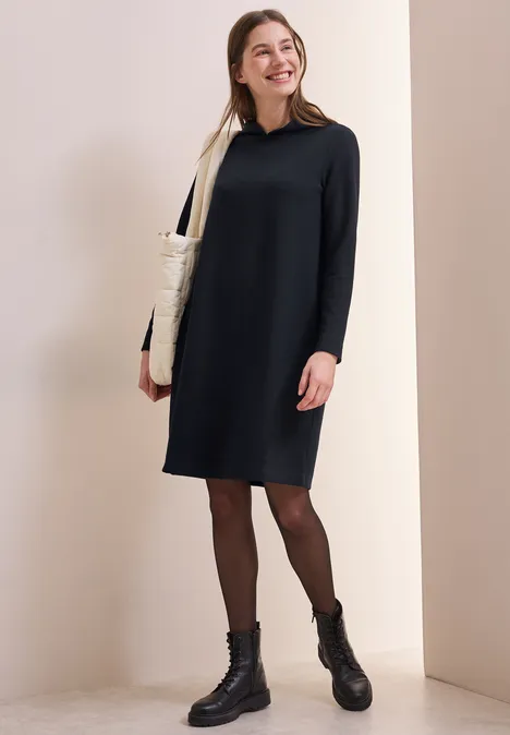 Strukturiertes Sweat Kleid universal blue