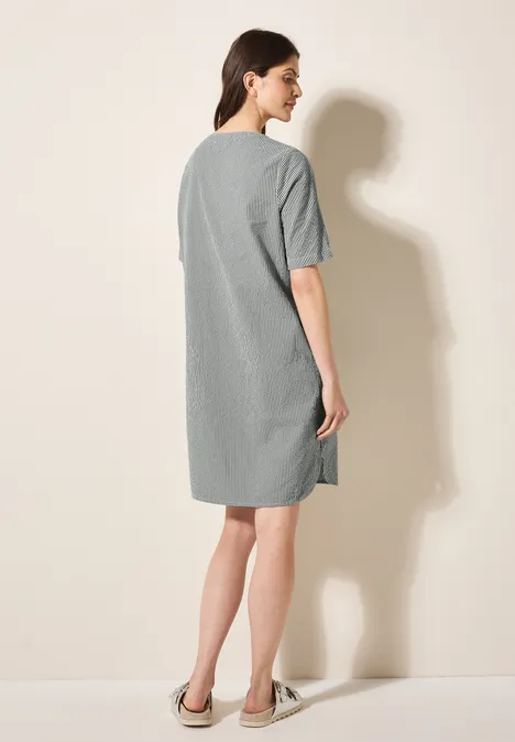 Seersucker Kleid balmy khaki
