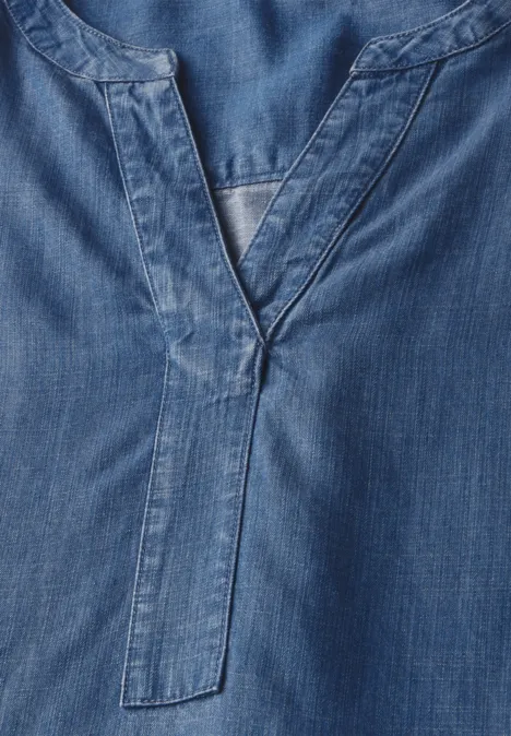 Kurzes Denim Kleid mid blue wash
