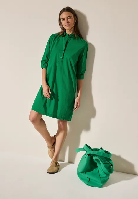 Kleid in Unifarbe garden green