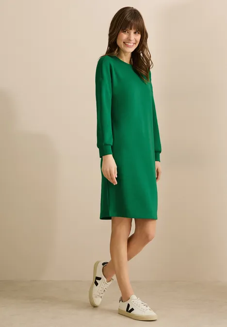 Kleid mit Knopfdetail garden green