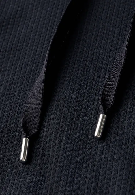 Strukturkleid mit Kapuze universal blue