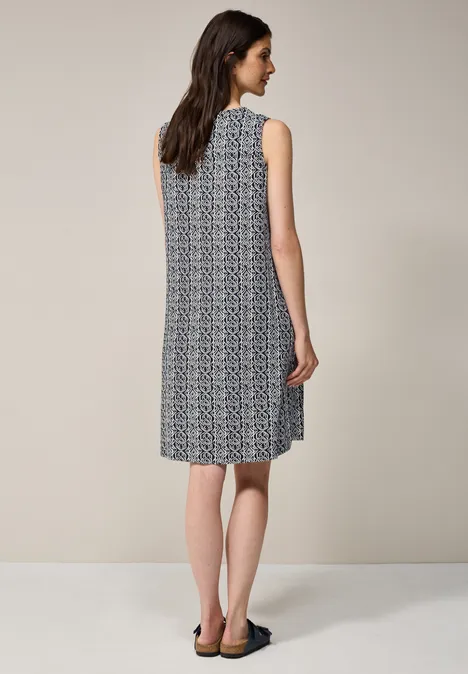 Gemustertes Jersey-Kleid universal blue