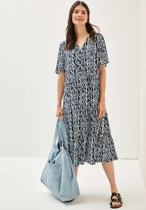 Kleid mit Volants universal blue