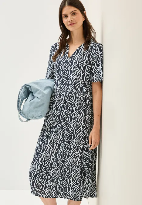 Kleid mit Volants universal blue