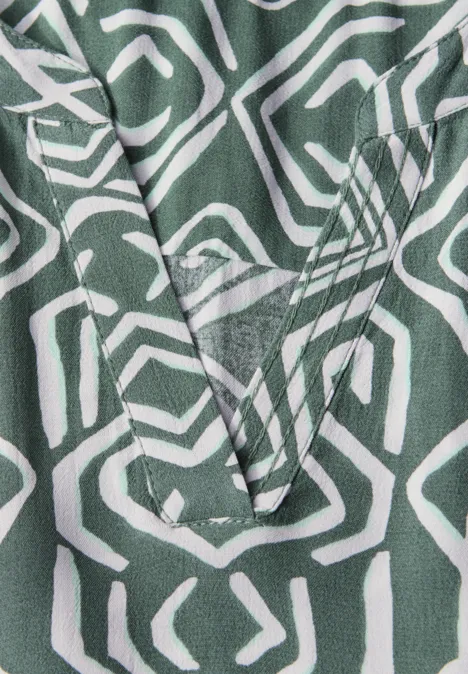 Jurk met volants balmy khaki