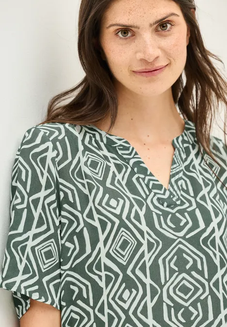 Jurk met volants balmy khaki