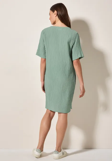 Gestructureerde jurk matcha green