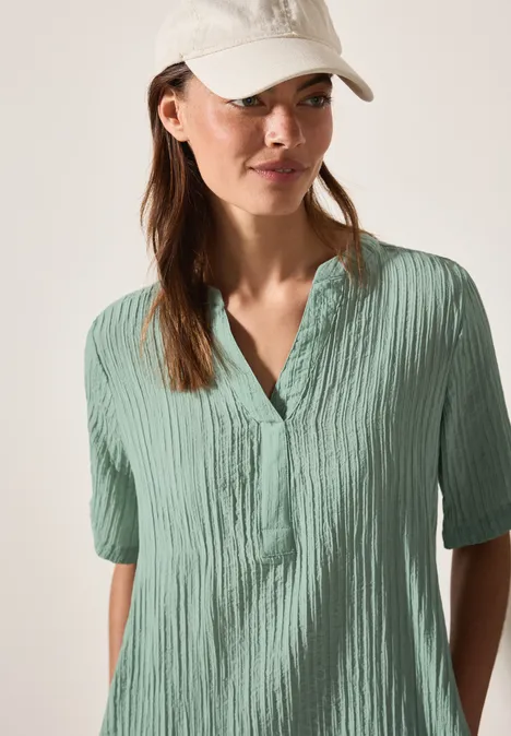 Gestructureerde jurk matcha green
