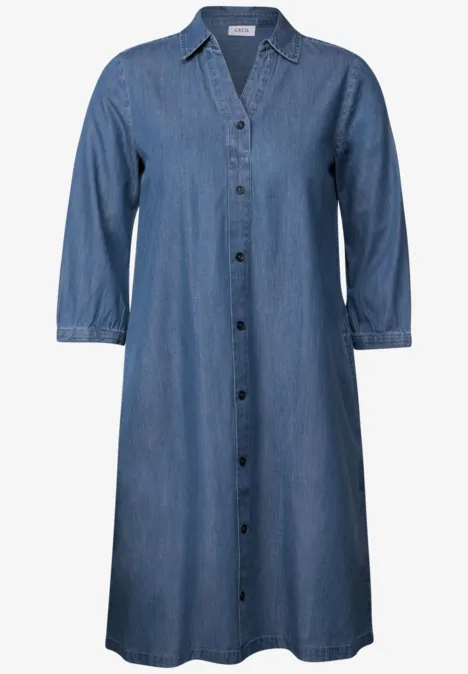 Kleid im Jeanslook mid blue wash