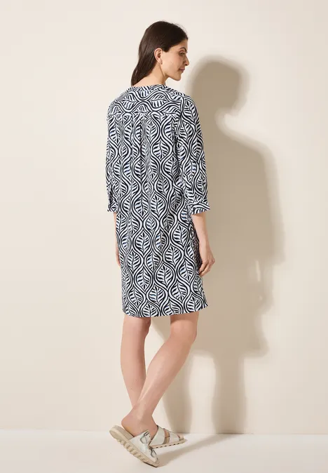 Gemustertes Tunika-Kleid universal blue