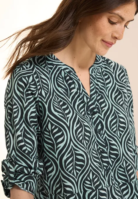 Tuniekjurk met patroon slate khaki