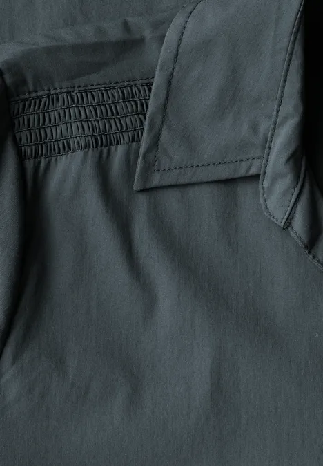 Jurk met smokdetail slate khaki
