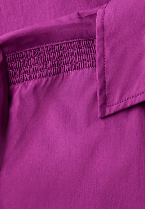 Jurk met smokdetail anemone pink
