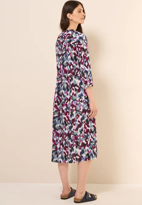 Robe midi à motifs vanilla white