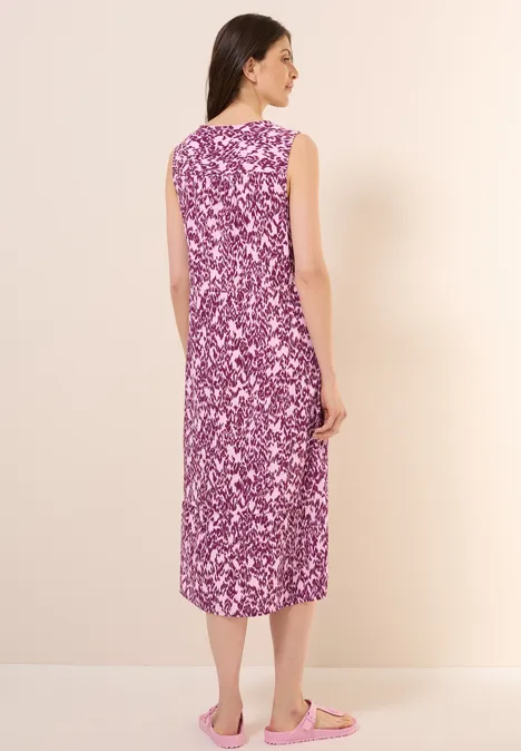 Gedessineerde midi-jurk cherry blossom pink
