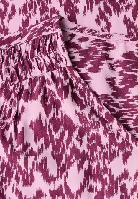 Gedessineerde midi-jurk cherry blossom pink