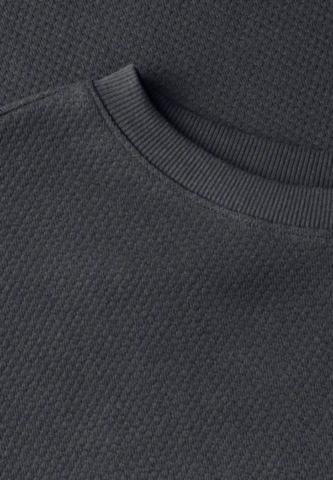 Jacquard jurk volcanic grey