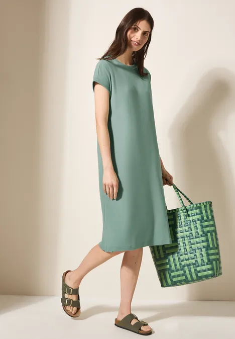Jacquard Kleid matcha green