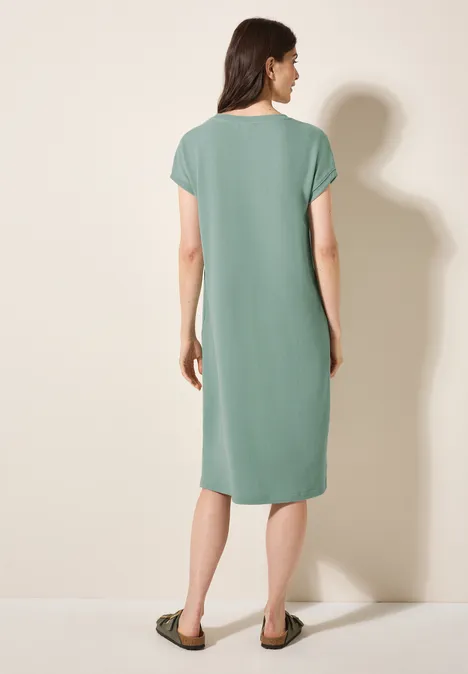 Jacquard jurk matcha green