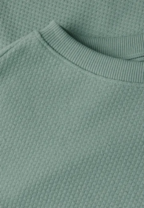Jacquard jurk matcha green