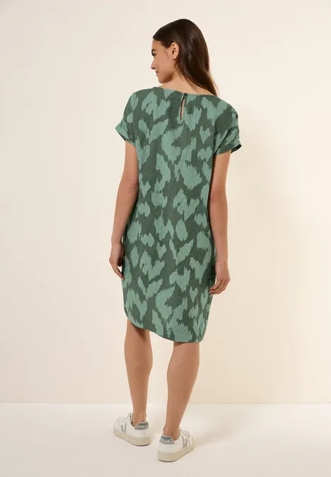 Gemustertes Shirtkleid dark balmy khaki