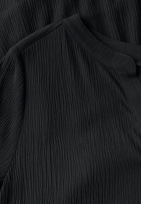 Strukturkleid mit Volants Black