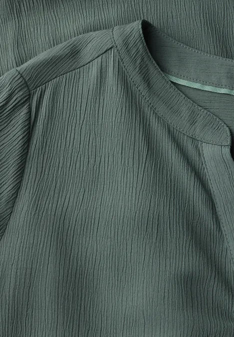 Strukturkleid mit Volants dark balmy khaki