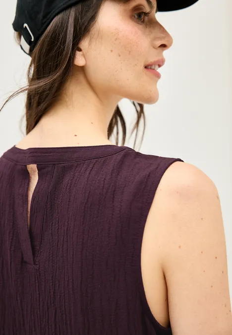 Ärmelloses Kleid mulberry red