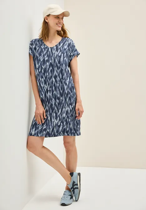 Gemustertes Kleid urban navy blue