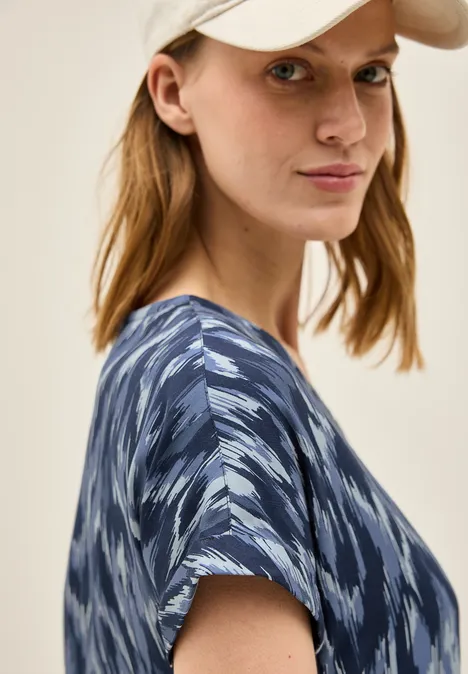 Gemustertes Kleid urban navy blue